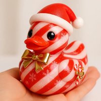 Christmas Resin Duck Ornament Gingerbread Duck Decoration for Home Office Tabletop Christmas Party Decor Gift