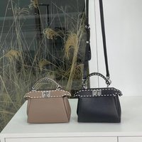Top Layer Cowhide Leather Versatile Double-Sided Lo Clutch oulder Crossbody Handbag Sewn Stitching Bag for Women