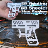 3D Printing BB Shooter Has Spring,Capable Of Rapid Fire One Piece Compliant Transmitter Stress-relieving Toys for Little Boys