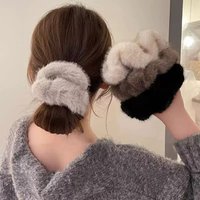 New Large Scrunchies Fluffy Exquisite Women Hair Rope Fashion Headband Autumn Winter