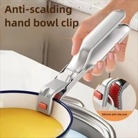 Stainless Steel Anti Scald Clip | Kitchen Bowl and Steamer Clip, Heat-resistant, Ergonomic Handle - Lightweight and Easy to Use