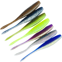 SWOLFY 75mm 2.5g Soft Swimbait Shad Stick Worm Fishing Lure Bait Artificial Straight Tail Salted Jig Bass Pike Tackle