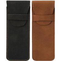 PU Leather Flap Pen Protection Cover Soft Pencil Case Writing Materials Pencil Case For Office Stationery School Home Supplies
