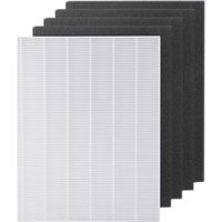 4 Pieces Air Purifier Parts Carbon Pre-filters and 1 Piece Main HEPA Filter for Winix 115115 5300 5500 6300