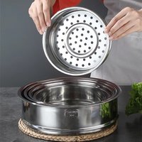 304 Stainless Steel Steamer Basket 16-32cm Thickened Food Steam Rack Thicken Strainer Generic Pot Steaming Grid Kitchen Use