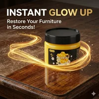 80g Natural Beeswax Furniture Polish Wood Restorer Traditional Honey Seasoning Wax Cleaner Protector for Cabinets Tables Floors
