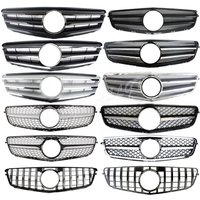 Front Grill Bumper For Mercedes Benz W204 ClassC C200 300 350 2008 -2014 AMG Grill Diamond GT BLK
