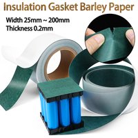Width 25mm~200mm Insulation Gasket Barley Paper With Adhesive Glue 18650 21700 Li-ion Battery Pack Cell Electrode Insulated Pads