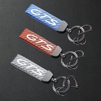 For Porsche GTS Cayenne Cayman Panamera Macan 911 718 928 901 930 High-Grade Carbon Fiber Patterned Car Keychain Metal Keyring