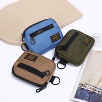 Trendy Oxford cloth coin purse, men's and women's workwear style portable card case, casual multi-functional headphone case