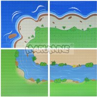 Marumine 32x32 Baseplate Compatible 3811 Classic MOC Bricks Parts Building Blocks Jungle Forest Ocean Base Board Accessories