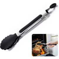 Food Tong Stainless Steel Kitchen Tongs Silicone Nylon Non-Slip Cooking Clip Clamp BBQ Salad Tools Grill Kitchen Accessories