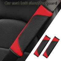 Car PU Leather seat belt cover Carbon fiber leather General Motors Seat Belt cover shoulder protects auto accessories interior
