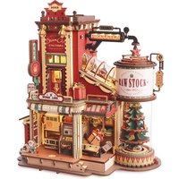 Robotime Rokr Dream Gift Factory 3D Wooden Puzzle Music box Unique Birthday Gift Therapeutic Activity Kit for Teens Adults