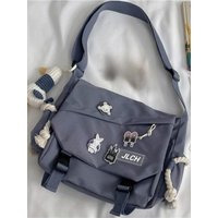 Women's Oxford Handheld Shoulder Bag Versatile Large Capacity Crossbody Bag Retro Work Travel School Postman Bag