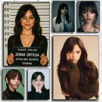 Actor J-Jenna Ortega Poster Modern PP Paper Wall Art Sticker Minimalist Decorative For Bar Home Wall Decor Gift