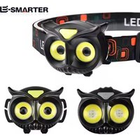 COB Owl Mini Headlamp Running Warning Headlight Portable Rotating Hunting Magnet LED Head Flashlight Camping Fishing Head Lamp