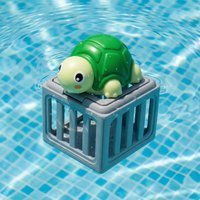 Water Swimming Dive Pool Game with Fish Box Floating Animals Infant Bathtub Toy for 1 2 3 4 Years Old Boys Girls Beach Gift