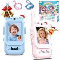 AIRITON Children's Video Walkie Talkies 2 Pack Rechargeable 2-inch High-definition Screen Voice Changer For Kids Gift Boys Girls