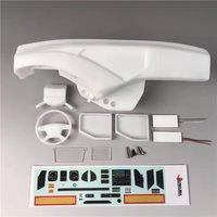 RC Truck Cab In The Control Dashboard for 1/14 Tamiya Tipper For SCANIA R620 VOLVO FH16 ACTROS BENZ MAN TGS TGX LESU Car