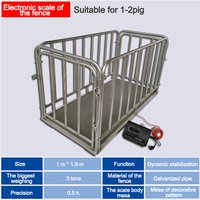 1 X 1.5 M 3 Tons Industrial Digital Scale High Precision Electronic Weighbridge With Fence For Livestock Weighing Anti Shake