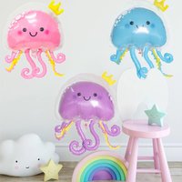 1/3Pcs Cute Ocean Animals Jellyfish Double Bubble Balloons for Kids Under The Sea Theme Birthday Baby Shower Party Decoration