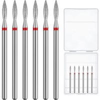 6pcs/SET Nail Dill Bits Diamond Milling Cutter for Manicure 3/32" Burr Electric Nail File Cuticle Remover Tool
