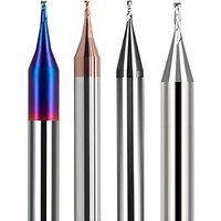 Micro Flat End Mill HRC60 HRC65 Tungsten Carbide 0.1 0.2 0.3 0.4 0.5 0.6 0.7mm 2F Router Bit for Steel aluminum CNC Engraving