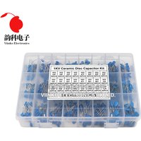 700pcs 1KV 1000V High Voltage Ceramic Capacitor Kit 10PF-100NF 24Values Capacitance Assorted Set Sample Pack