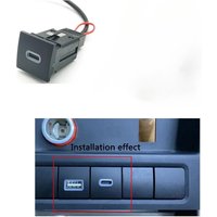 For VW Golf 6 MK6 Car Type-C Quick Charger QC3.0 USB Retrofit Interface Socket Fast Charging Power Adapter Switch