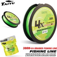 TAIYU X4 300m Fishing Line 4 Strands Braided Japan Durable Multifilament Fishing Line 19LB-70LB Super Smooth Carp Fishing Line