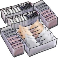 6/7/11grids Foldable Underwear Underwear Socks Organizer With Dividers Clothes Storage Box Breathable Mesh Bag For Wardrobe