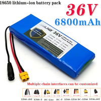 AliExpress aimjin 36V battery 100% genuine New 36V6800mAh 10S1P 18650 lithium-ion rechargeable battery pack 20A with BMS scooter and bicycle