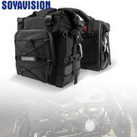Motorcycle Side Bags Waterproof 20L Black Universal Hook Pannier Saddle Bag Travel Motorbike Luggage Pack Quick Release