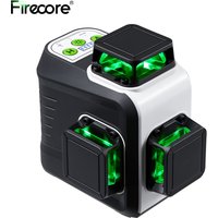 FIRECORE 360 Laser Level 12 Lines 3D Self-Leveling Horizontal&Vertical Cross Lines Super Powerful Green Laser Level Tool G50