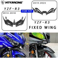 For YAMAHA YZF Front Fairing Winglets Wing Shell Cover Protection Guards Kit YZF-R3 YZF-R25 Motorcycle Wind Wing