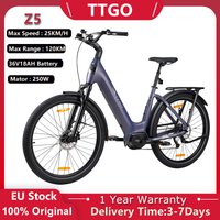 TTGO Z5 Elektrofahrrad 250W 25KM/H 36V18Ah 27,5"*2,4 Reifen Hydraulische Scheibenbremse Max. Reichweite 110-130 KM LCD-Display E-Bike
