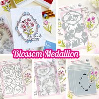 Pinkfresh New Blossom Medallion Metal Cutting Dies Stamps Stencils Scrapbook for Card Make DIY Crafts Hot Foil and Dies Supplies