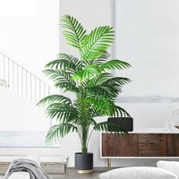 90-120cm Large Artificial Palm Tree Tropical Fake Plants Green Plastic Palm Leafs Big Monstera Tree Branch For Home Garden Decor image 4