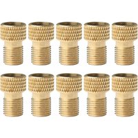 2/5/10/20Pcs Bicycle Presta To Schrader Adapter Copper Golden Bike Tire Valve Connectors