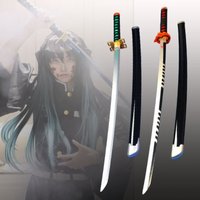41in/104cm Dämon Slayer Katana Anime Ninja Schwert Dämon Slayer Cosplay Prop Messer Echte Größe Samurai Säbel Japonesa Katana Schwert