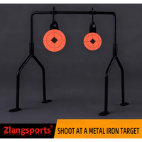 ZLangsports Rotating Metal Target Stand Shooting Training Iron Targets for Airsoft, Air Rifle, Air Pistol