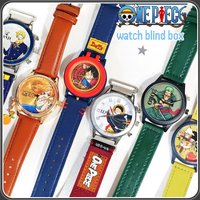 One Piece Watch Blind Box Genuine Anime Luffy Zoro Nami Robin Sanji Usopp Franky Brook Jinbe Mystery Gift Collectible Peripheral