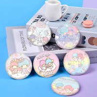 L-Little T-Twin s-stars 32/44/58mm Round Cartoon Brooches Handmade Pins for Backpack Jewelry Accessories Gifts Creative Badge