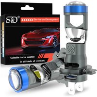 30000LM Double Lens Mini Car Headlight H7 Lamp Projector LED Bulb Canbus 120W Hi/Low Beam Auto motocycles Headlamp 6000K 12V