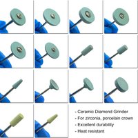Dental Polisher Ceramic Diamond Grinding Head Stone Zirconia Ceramics Emax Crowns Grinder Quick Polishing Burs