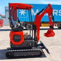 Hot Sale 1800KG Mini Digger Excavator EPA Engine 360° Rotation Compact Crawler Machine Home Garden Construction Mini Bagger