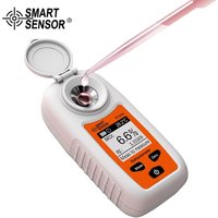 SMARTSENSOR LCD Digital Refractometer Brix Meter Fruit Juice Beverage ATC Sugar Content Measuring Instrument 0-35% Saccharometer