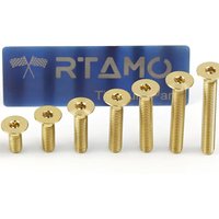 AliExpress RTAMO Titanium Bolt M6X10/12/15/20/25/30/35/40/45/50mm Countersunk Hex Head TC4 Ti Alloy Screw Bike Motorcycle Adapter Fastener
