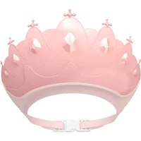 Baby Adjustable Ear Protection Waterproof Size Shampoo Cap Crown Baby Shower Cap Children Cartoon Bath Visor Infant Hair Shield